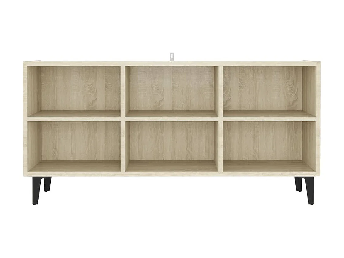 Mueble TV con patas de metal roble Sonoma 103,5x30x50 cm