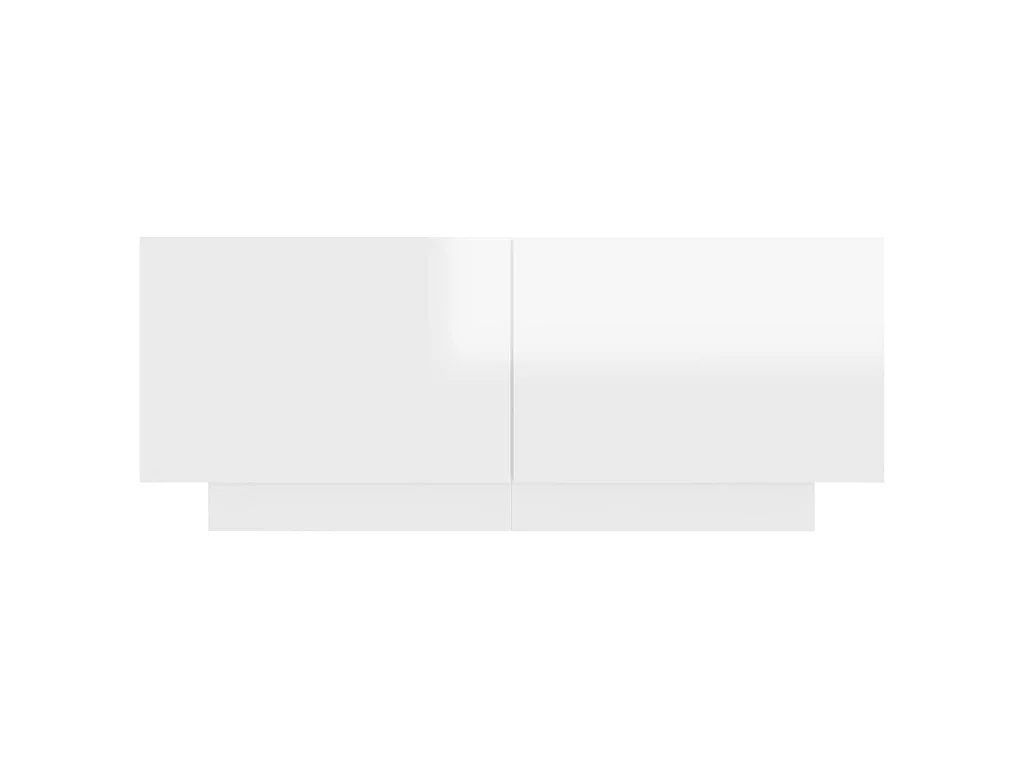 Meuble TV Blanc brillant 100x35x40 cm Aggloméré