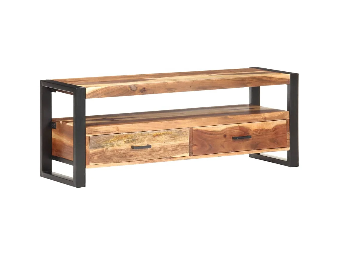Mobile TV 120x35x45 cm Legno massello con finitura miele
