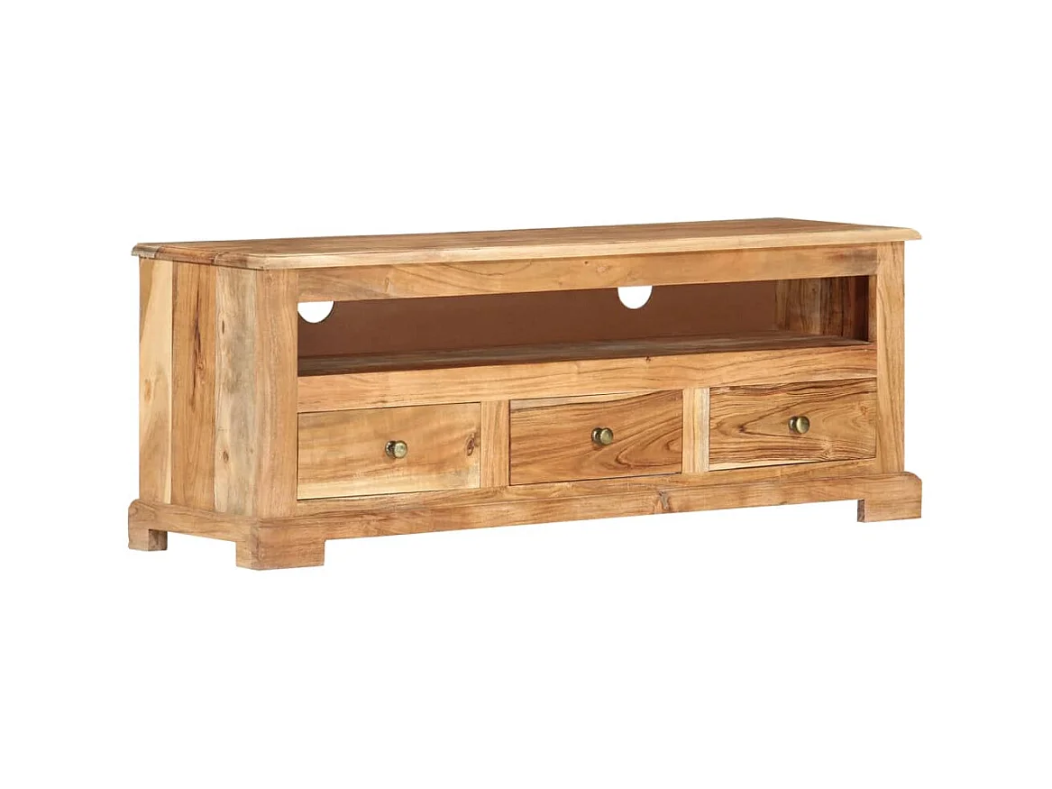 TV-meubel Massief acaciahout 110x30x40 cm Bruin