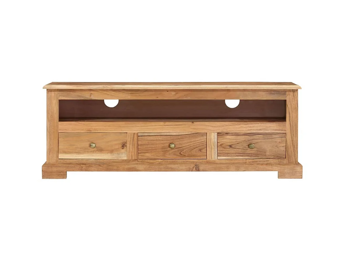 TV-meubel Massief acaciahout 110x30x40 cm Bruin
