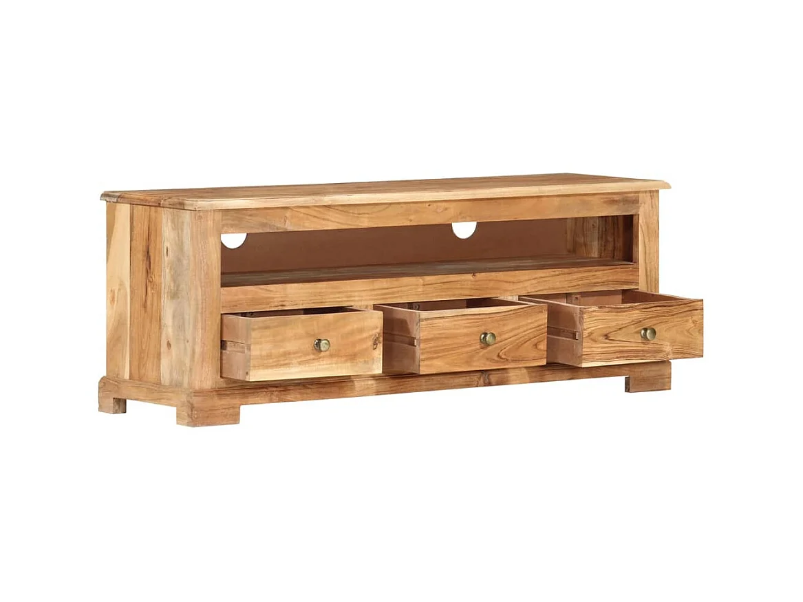 TV-meubel Massief acaciahout 110x30x40 cm Bruin