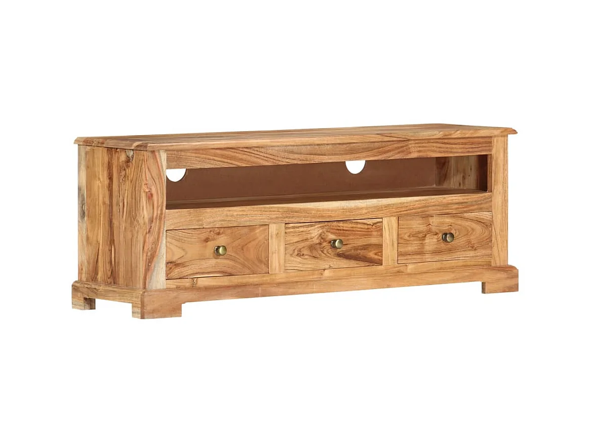 TV-meubel Massief acaciahout 110x30x40 cm Bruin