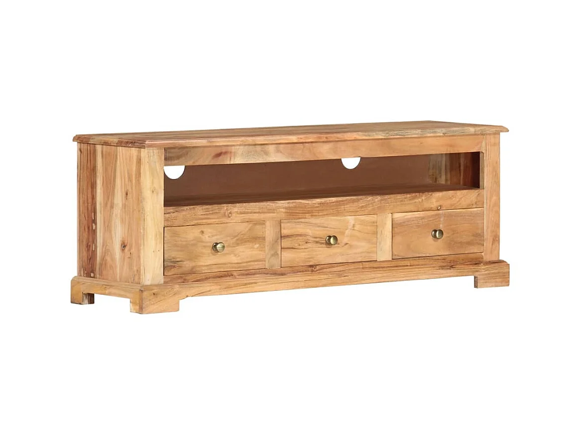 TV-meubel Massief acaciahout 110x30x40 cm Bruin