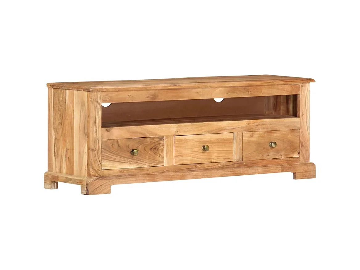 TV-meubel Massief acaciahout 110x30x40 cm Bruin