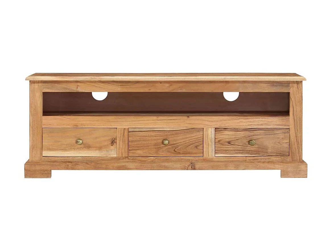 TV-meubel Massief acaciahout 110x30x40 cm Bruin