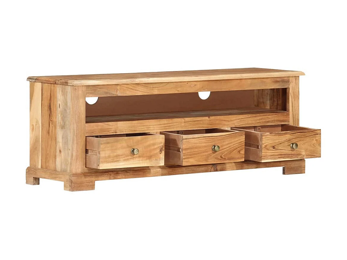 TV-meubel Massief acaciahout 110x30x40 cm Bruin