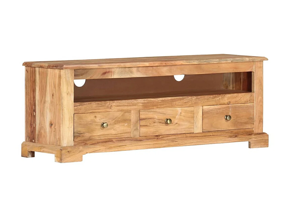 TV-meubel Massief acaciahout 110x30x40 cm Bruin