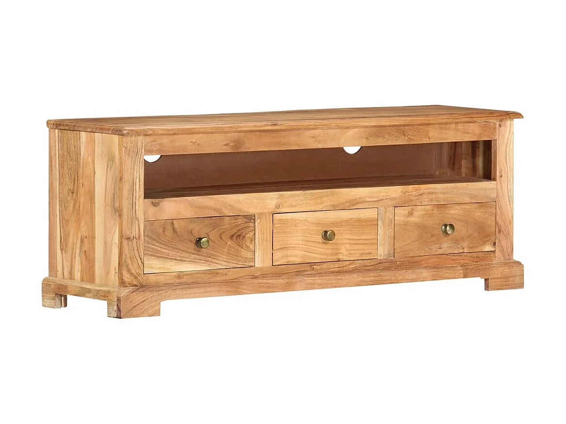 TV-meubel Massief acaciahout 110x30x40 cm Bruin