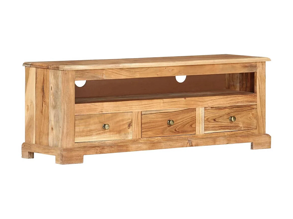 TV-meubel Massief acaciahout 110x30x40 cm Bruin