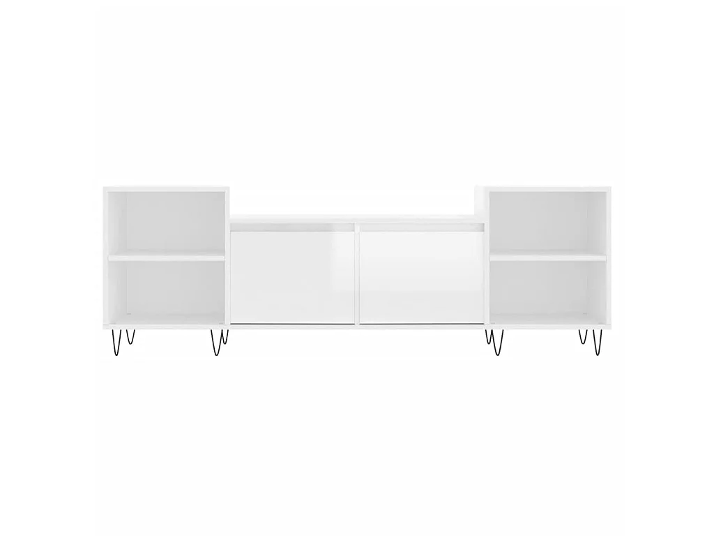 Mobile TV Bianco lucido 160x35x55 cm MDF