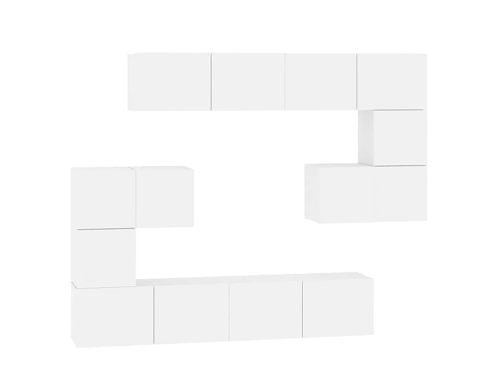 Mueble TV de pared Madera contrachapada Blanco