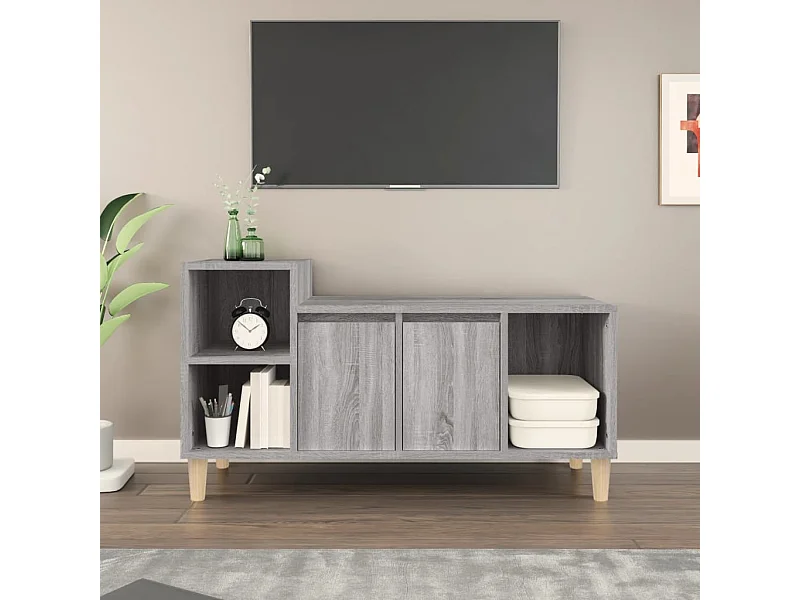 Mobile TV Sonoma grigio 100x35x55 cm MDF