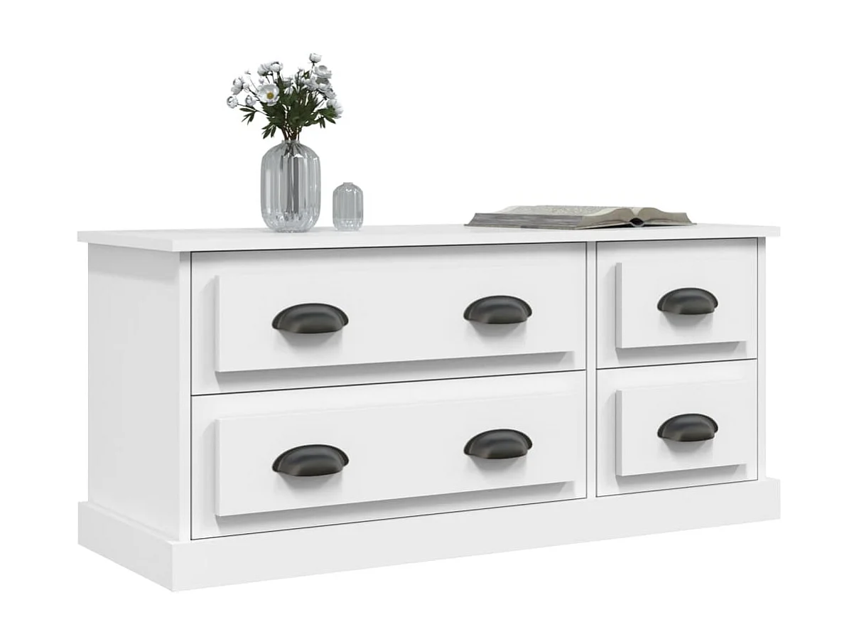 Móvel TV branco 100x35,5x45 cm madeira engenharia