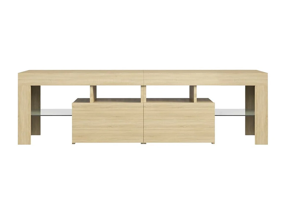 Meuble TV avec lumières LED Chêne sonoma 140x36,5x40 cm