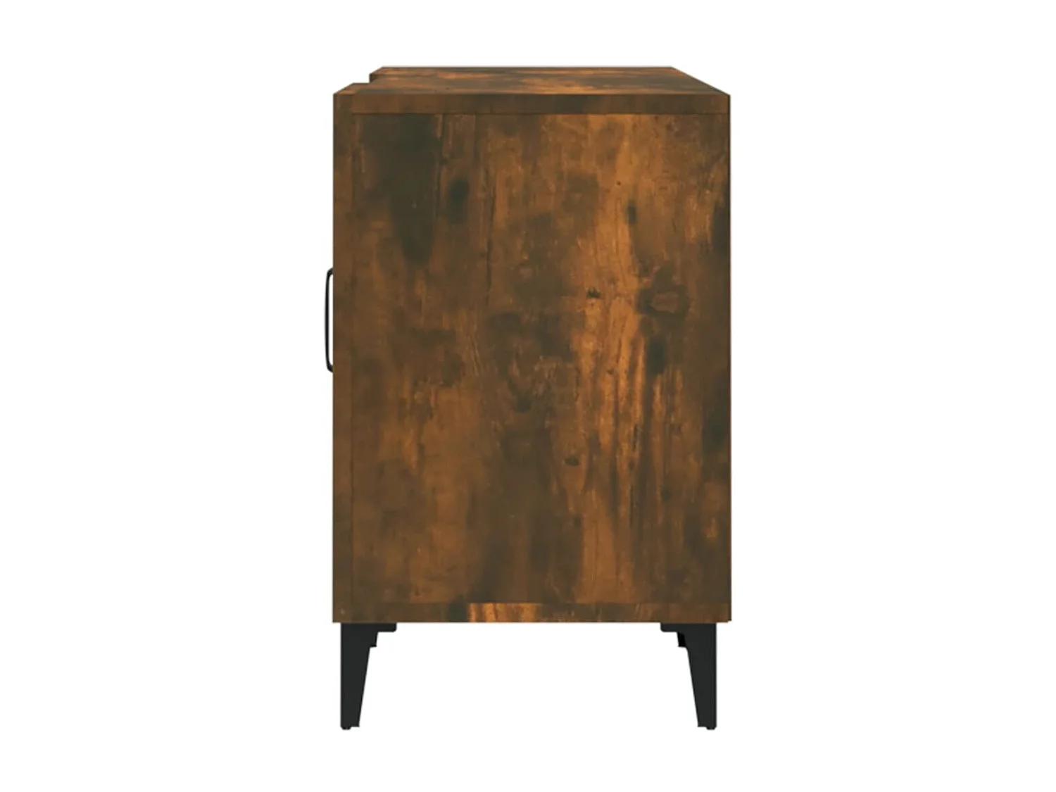 Meuble TV chêne fumé 150x30x50 cm bois d'ingénierie