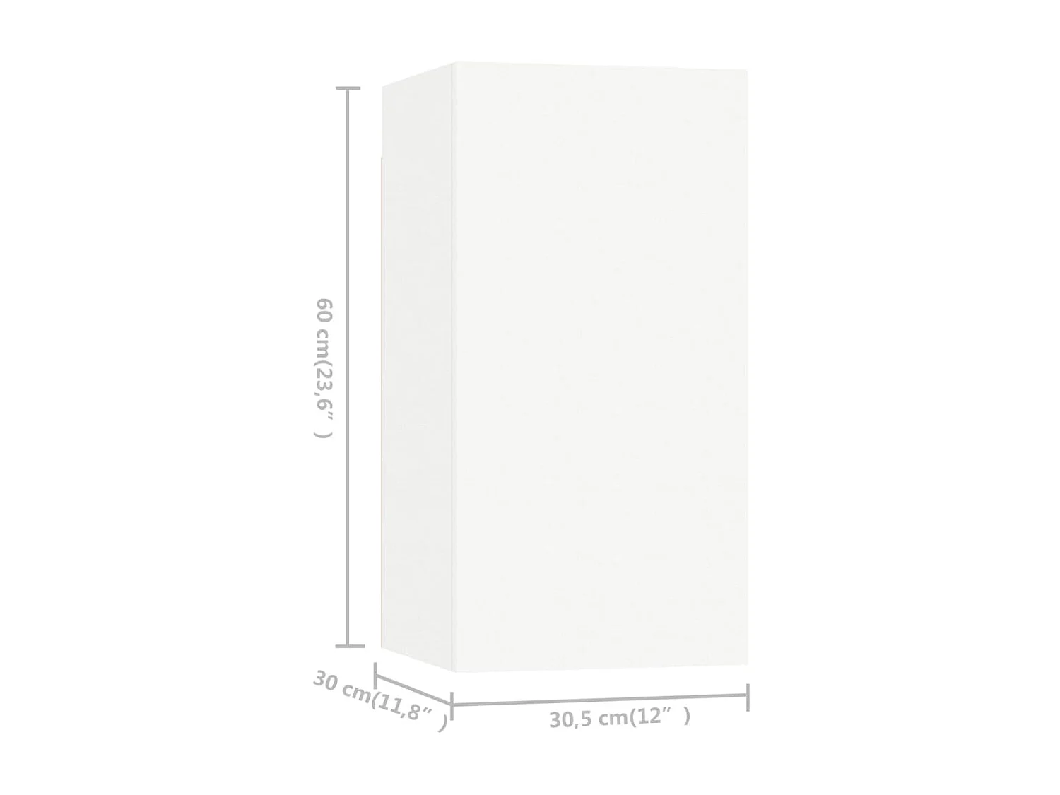 Set di mobili TV da 9 pezzi in truciolare bianco
