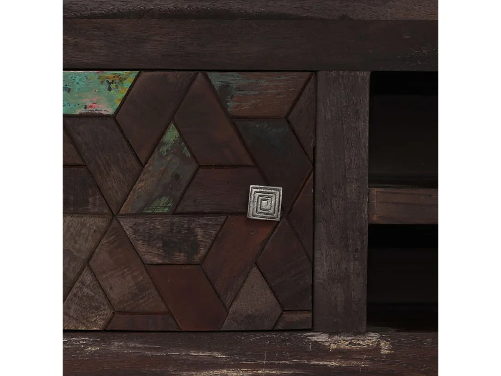 Meuble TV Bois de récupération solide 140 x 30 x 45 cm