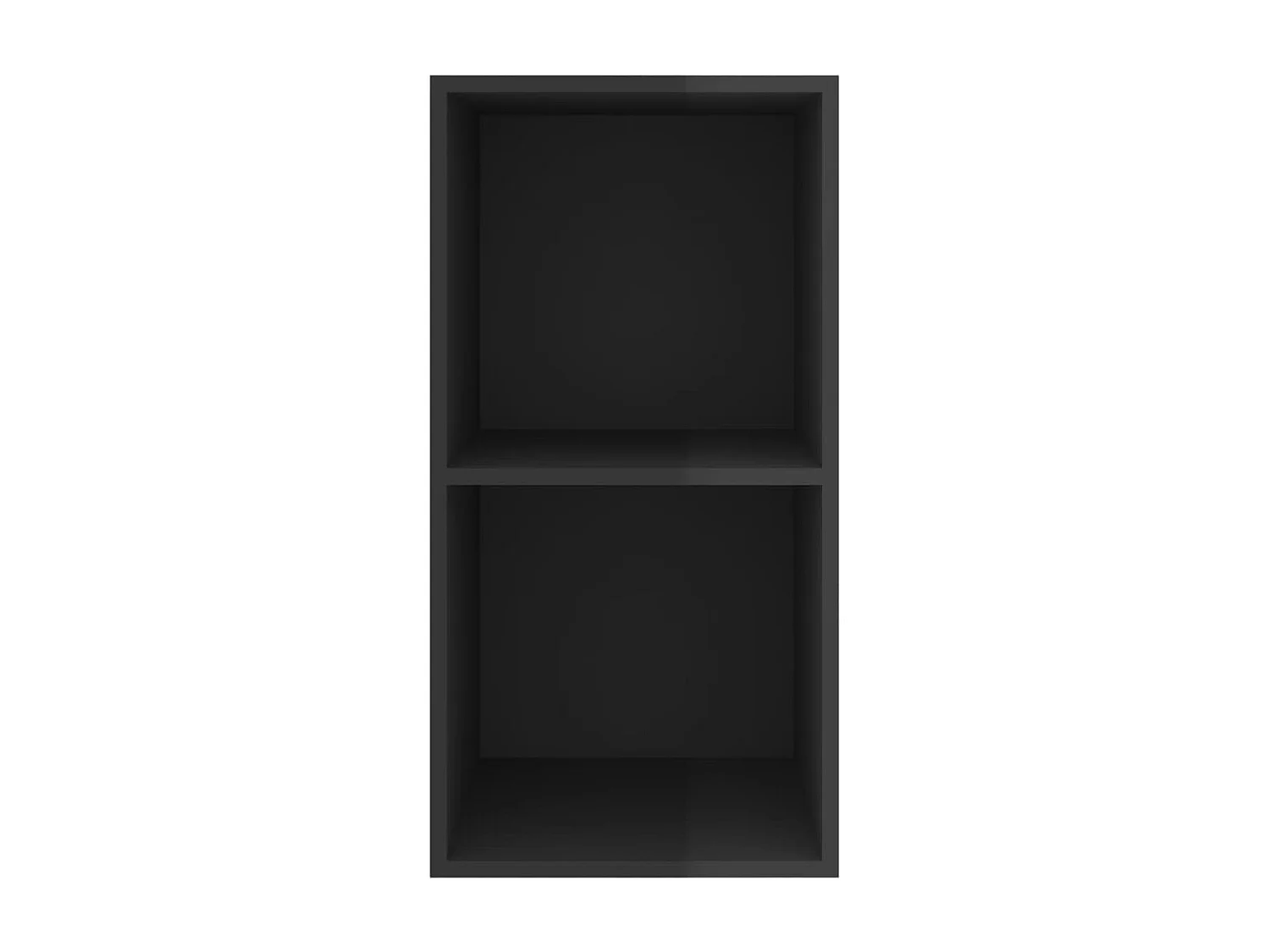 Meuble TV mural Noir brillant 37x37x72 cm Aggloméré