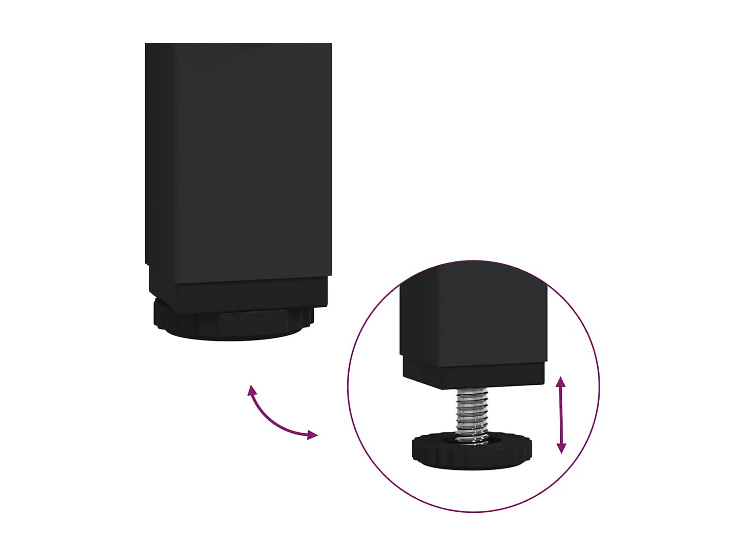 Mueble TV negro 100x35x65 cm de madera contrachapada