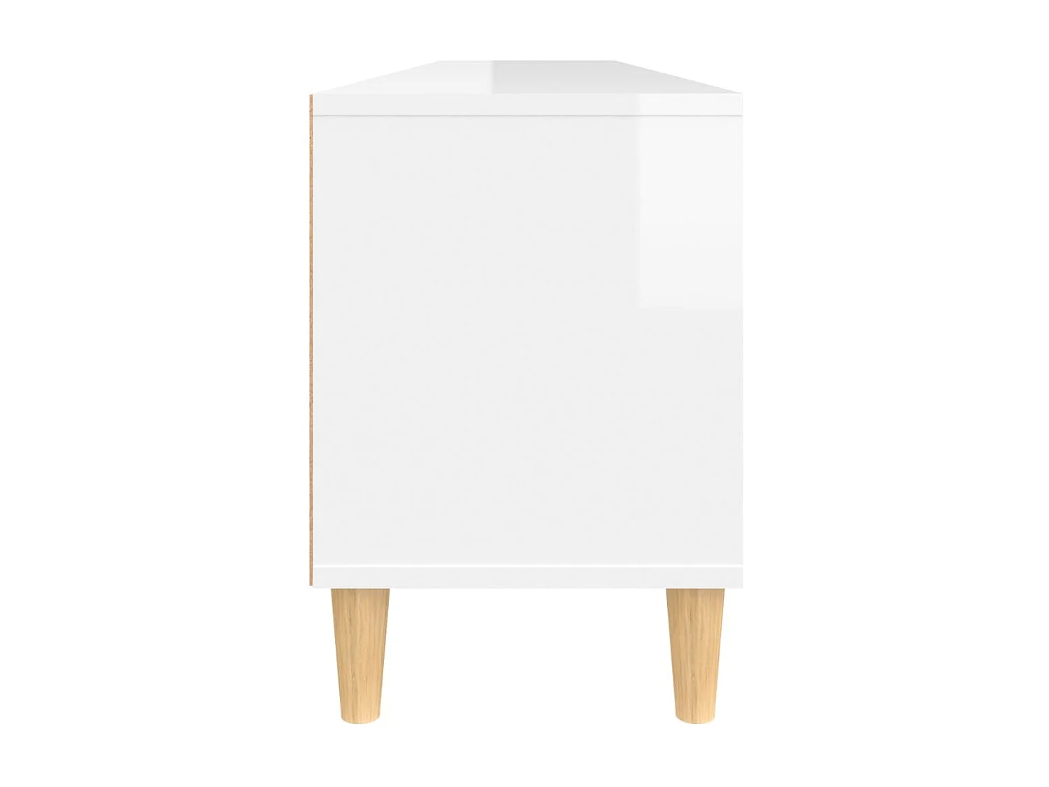 Glanzend wit TV-meubel 150x30x44,5 cm samengesteld hout