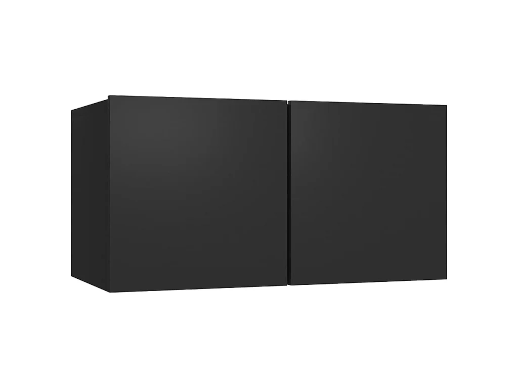 Hangende TV-kasten 2 stuks Zwart 60x30x30 cm