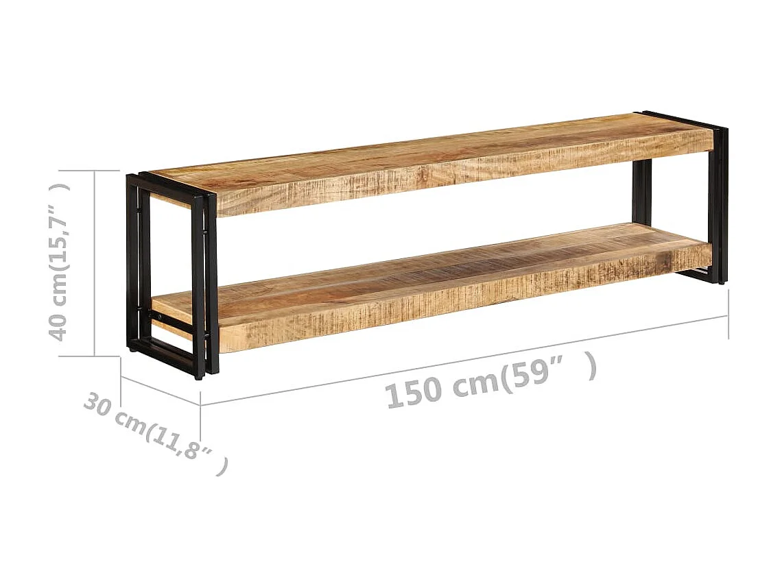 Meuble TV 150 x 30 x 40 cm Bois massif de manguier