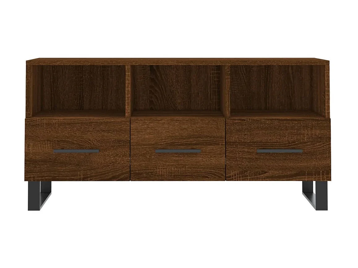 Meuble TV chêne marron 102x36x50 cm bois d'ingénierie