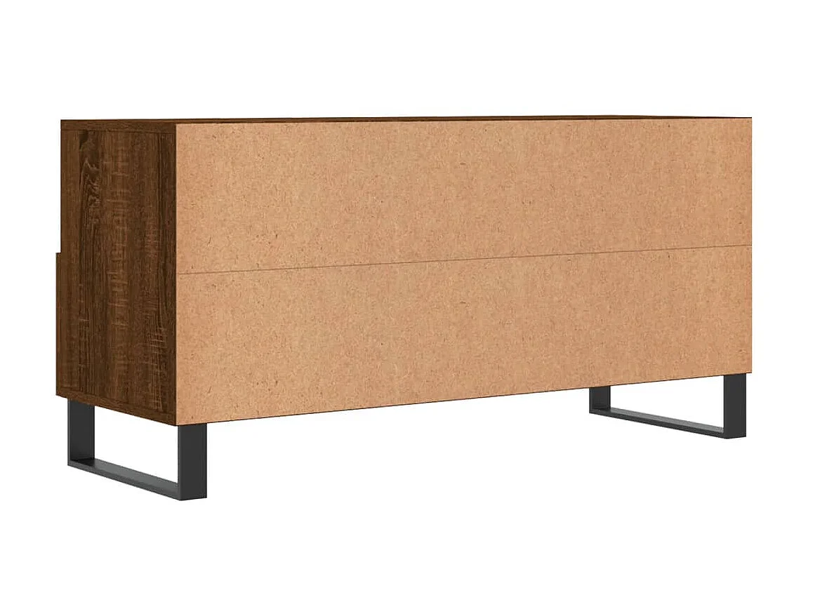 Meuble TV chêne marron 102x36x50 cm bois d'ingénierie