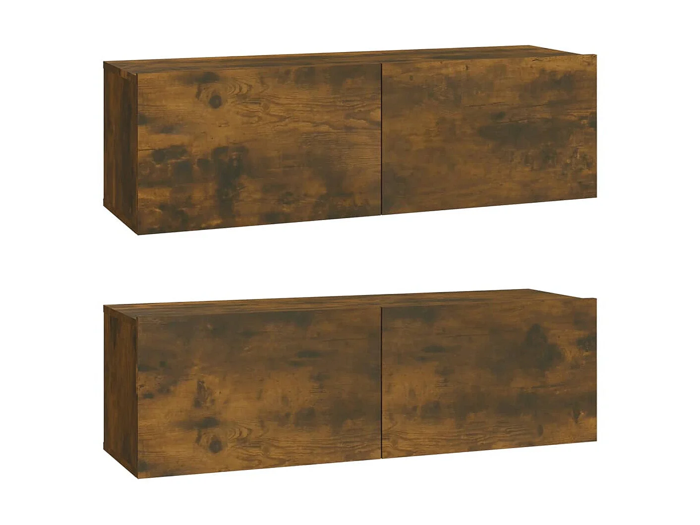 Set da 3 supporti TV in legno multistrato di rovere affumicato