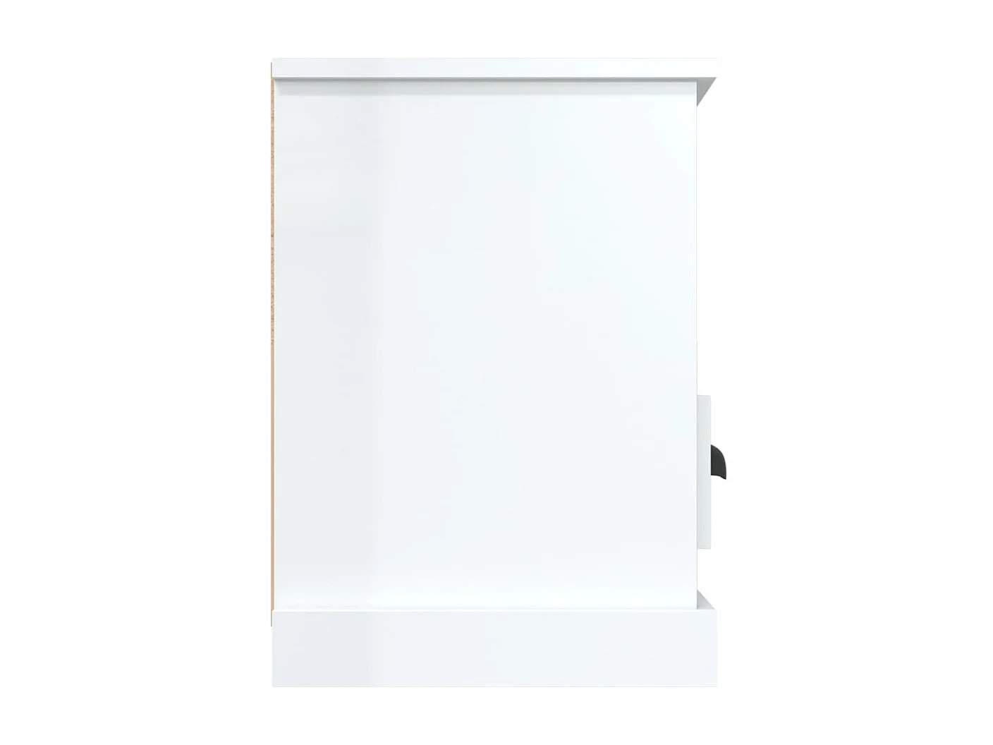 Mobile TV bianco lucido 100x35x50 cm in derivati del legno