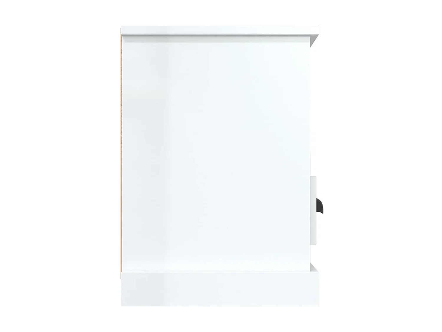 Mobile TV bianco lucido 100x35x50 cm in derivati del legno