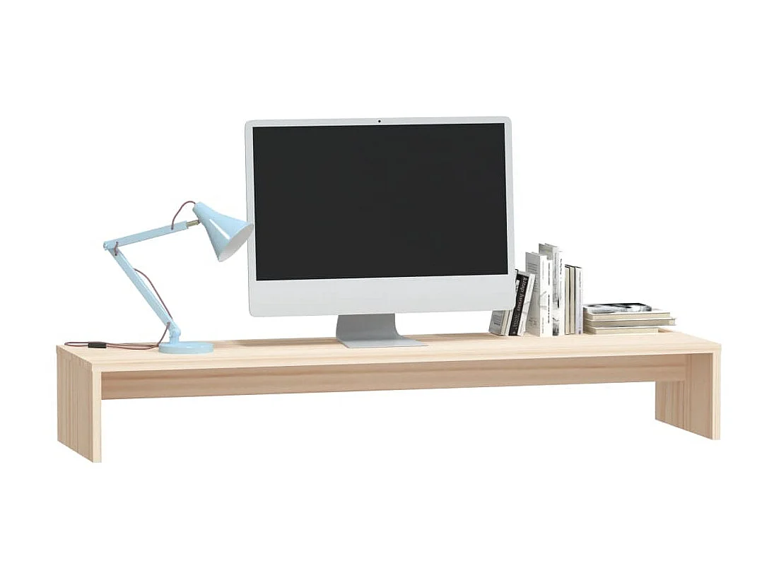 Supporto per monitor 100x27x15 cm Legno di pino massiccio