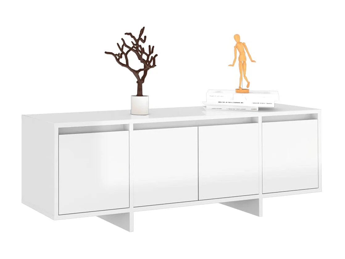 TV-Schrank Weiß glänzend 120x30x40,5 cm Spanplatte