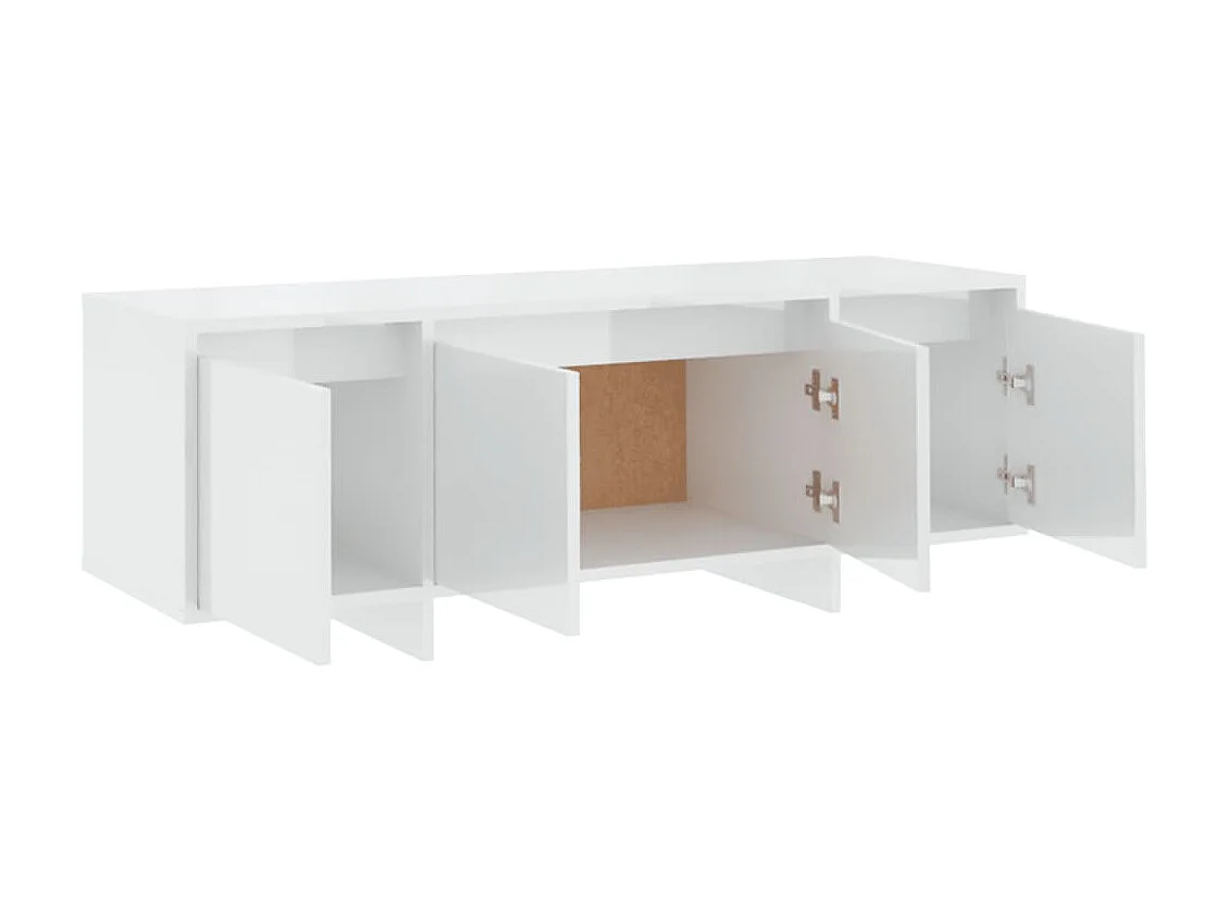 TV-Schrank Weiß glänzend 120x30x40,5 cm Spanplatte