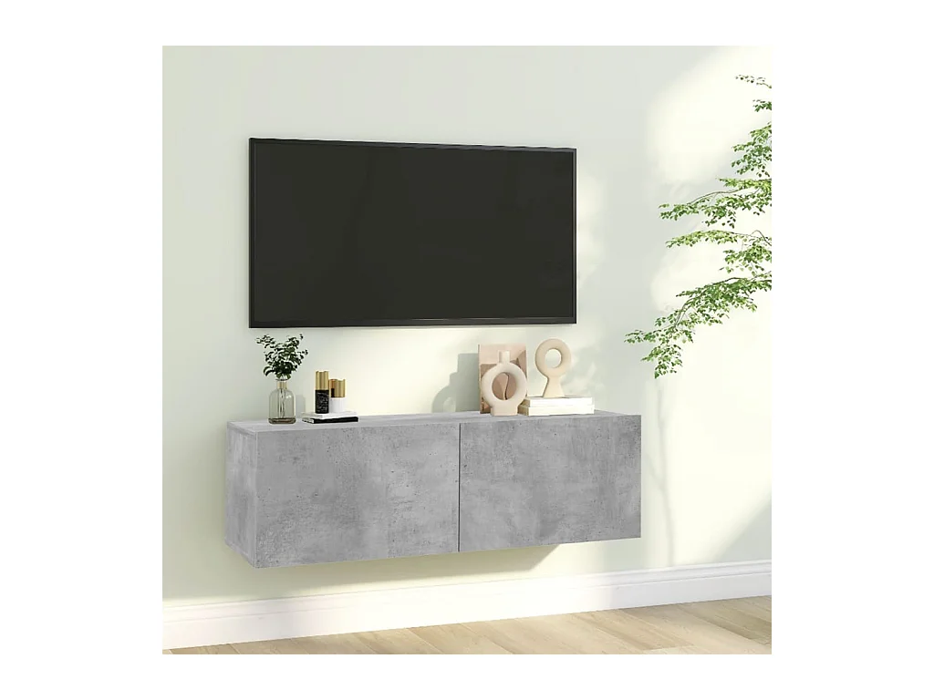 TV-meubel Betongrijs 100x30x30 cm Spaanplaat