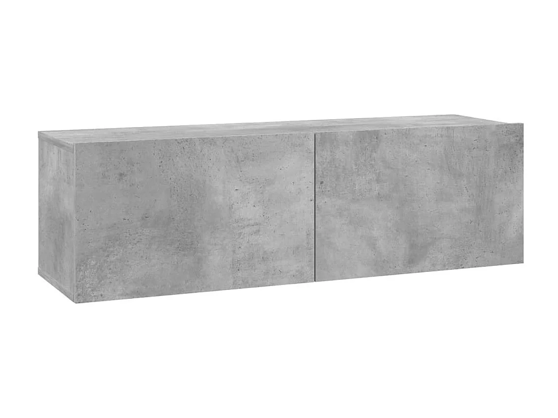 Meuble TV Gris béton 100x30x30 cm Aggloméré