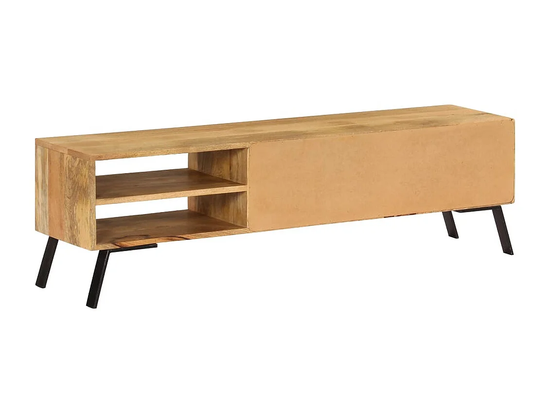 Meuble TV Bois de manguier massif 140x30x40 cm