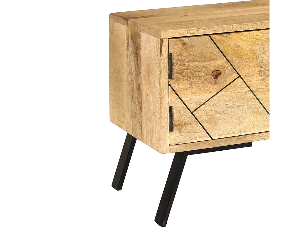 Meuble TV Bois de manguier massif 140x30x40 cm