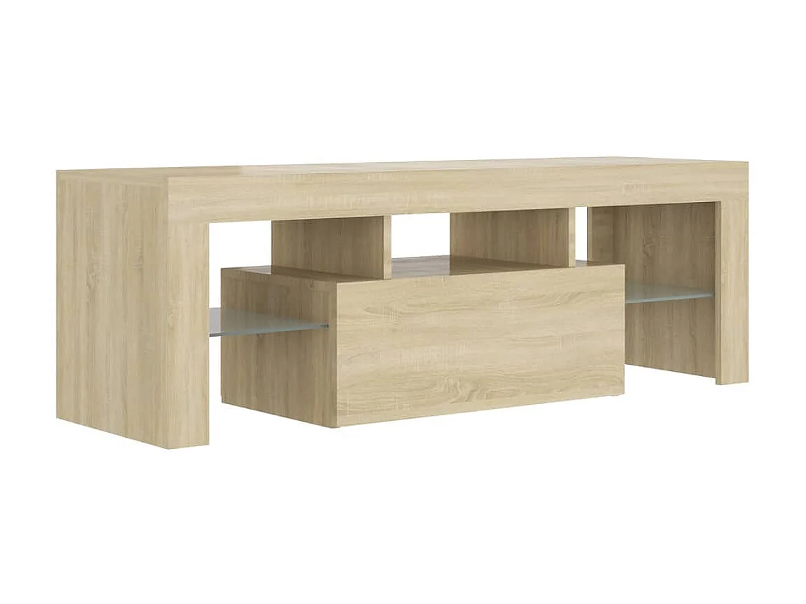 Meuble TV avec lumières LED chêne sonoma 120x35x40 cm