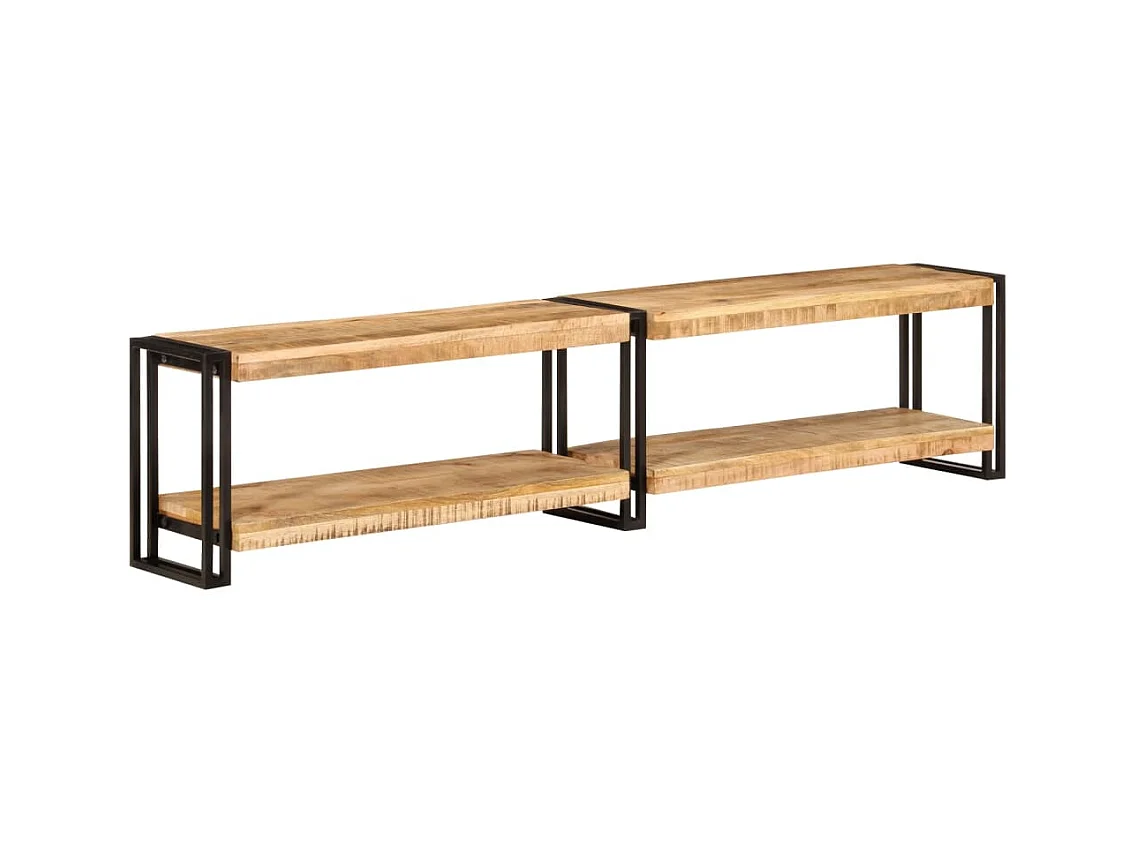 Meuble TV 180x30x40 cm bois massif de manguier