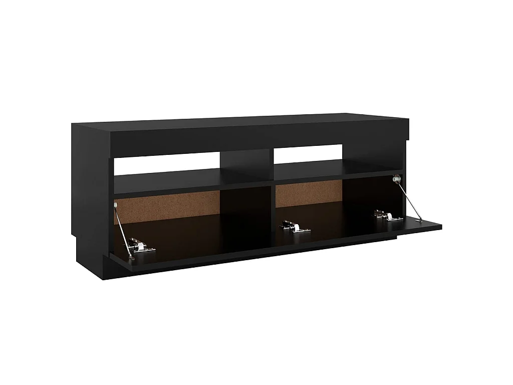 Meuble TV avec lumières LED noir 100x35x40 cm