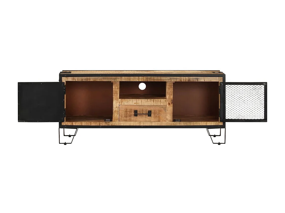 Meuble TV 110x31x46 cm Bois de manguier brut