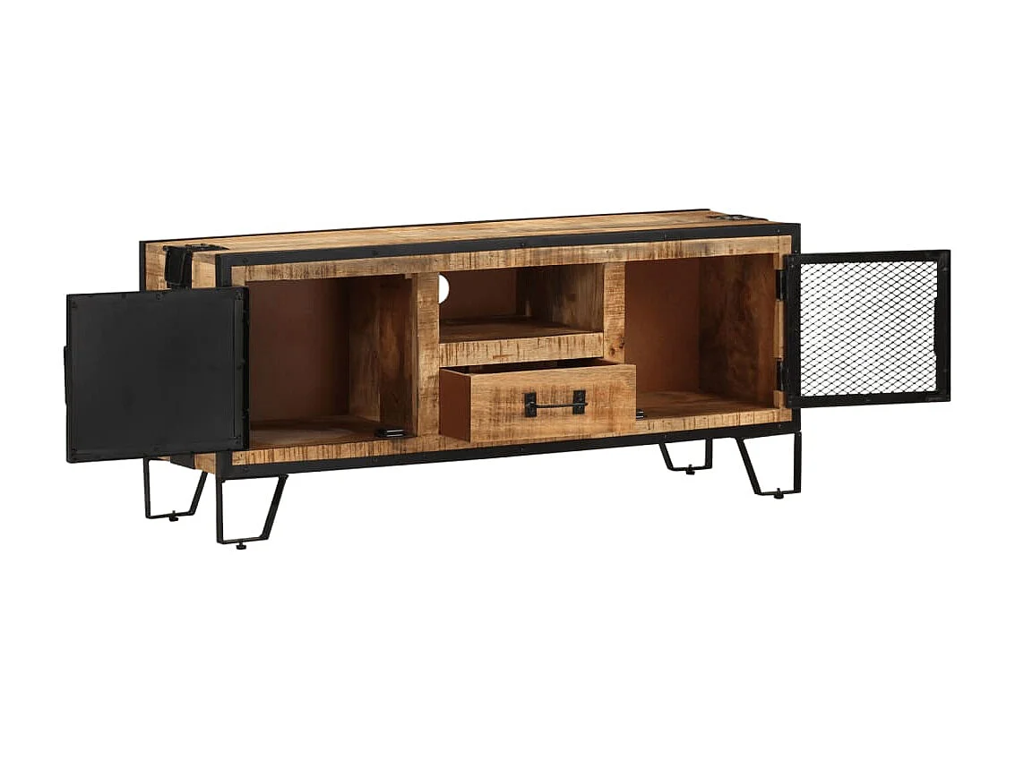 Móvel de TV 110x31x46 cm Madeira de mangueira crua