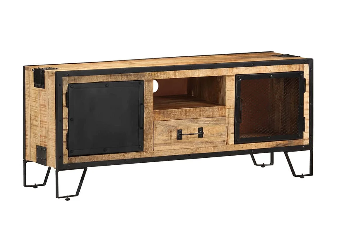 Móvel de TV 110x31x46 cm Madeira de mangueira crua