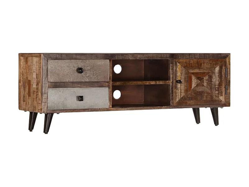 Meuble TV 118 x 30 x 40 cm Bois de manguier massif