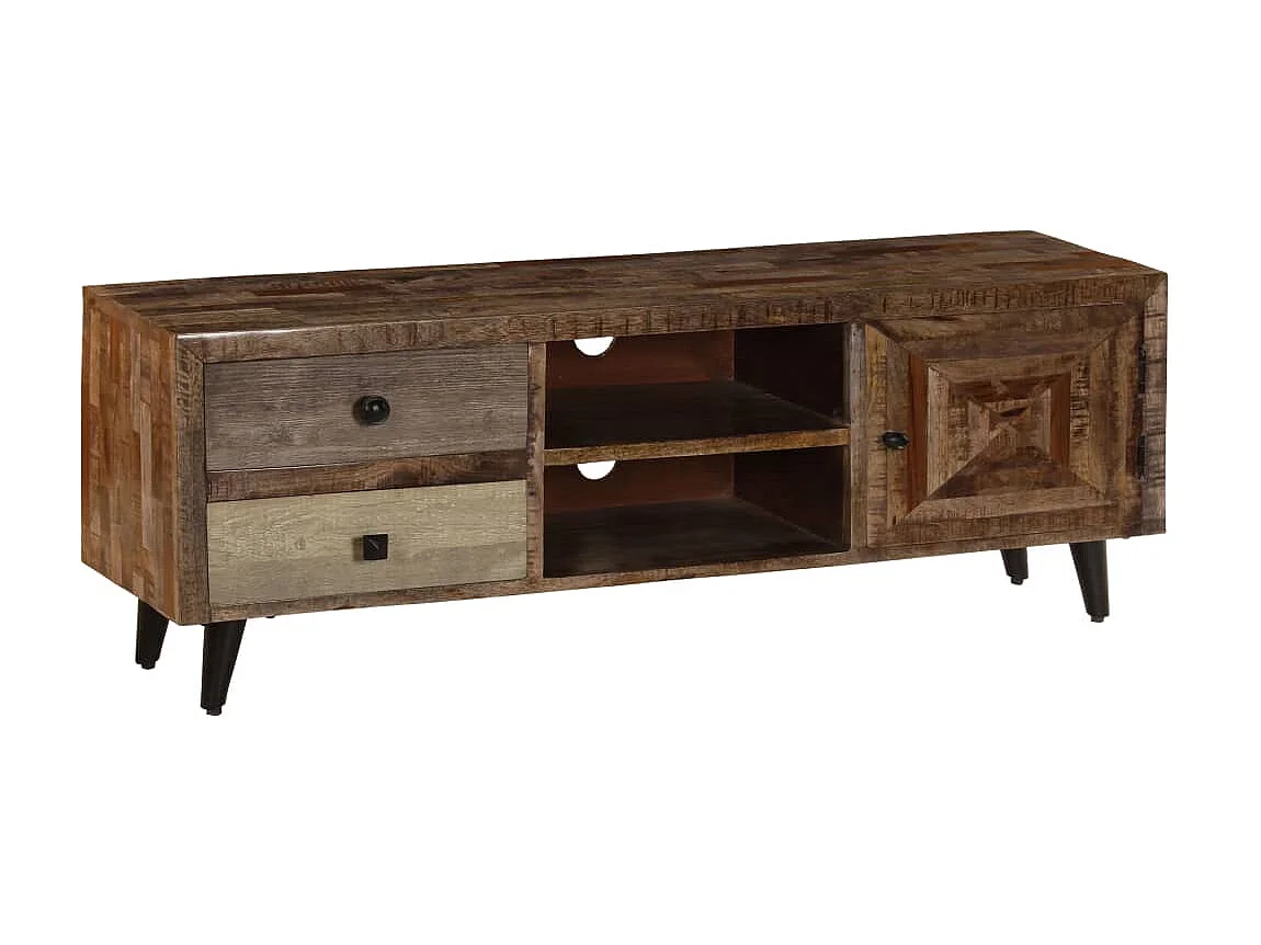 Meuble TV 118 x 30 x 40 cm Bois de manguier massif