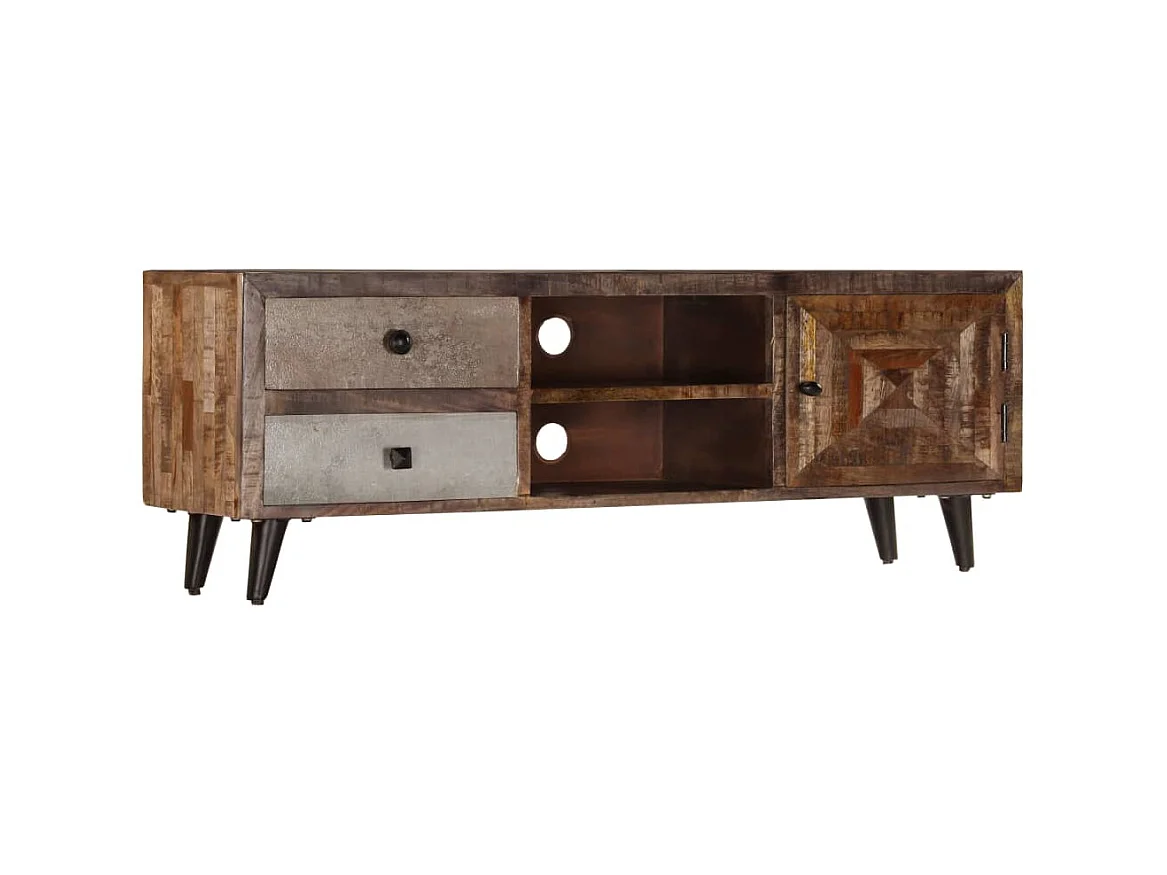 Meuble TV 118 x 30 x 40 cm Bois de manguier massif
