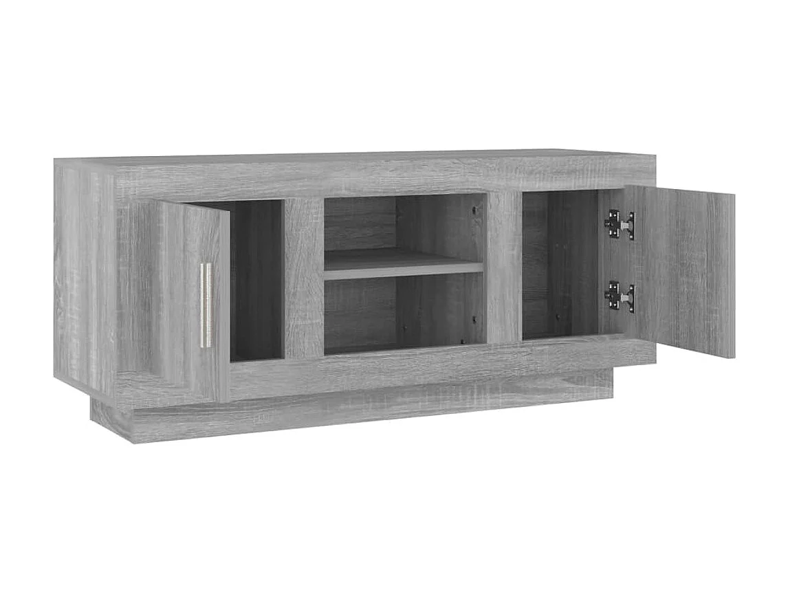Meuble TV sonoma gris 102x35x45 cm bois d'ingénierie