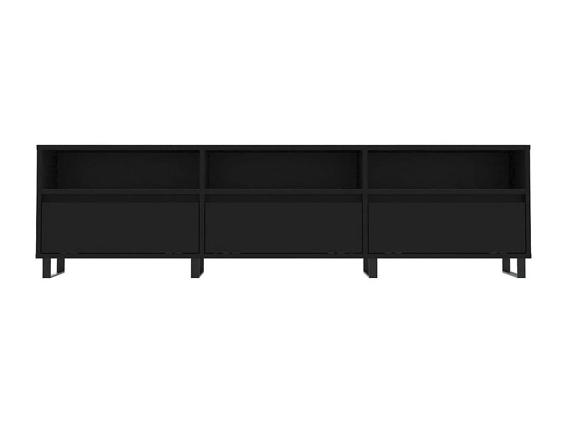 Zwart tv-meubel 150x30x44,5 cm samengesteld hout